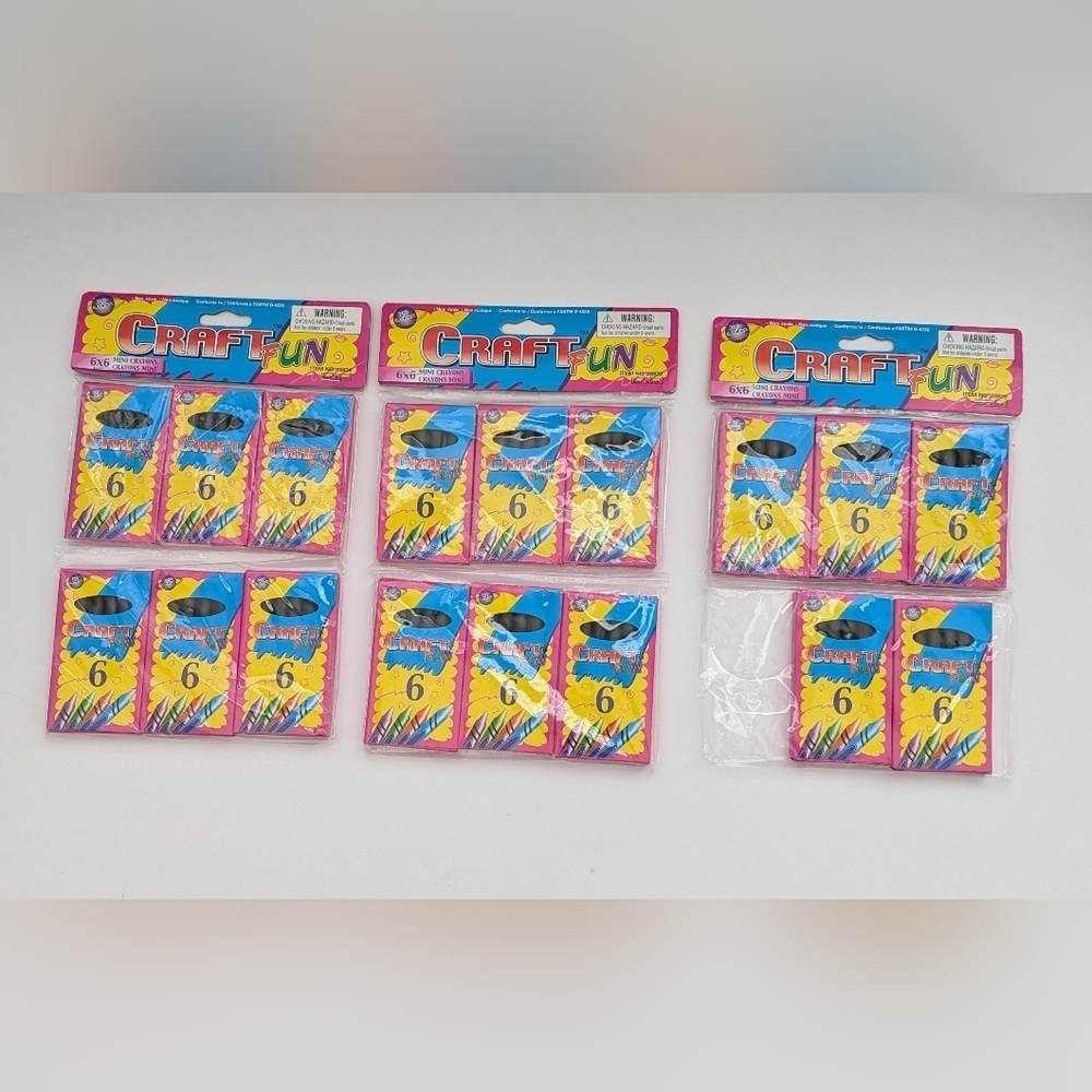 Craft Fun Mini Crayon Set - Bright Colors